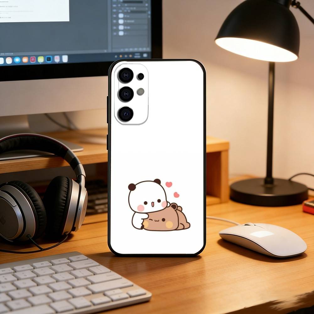 Милый Мультяшный Чехол для Телефона Bubu Dudu Черный Силикон Мягкий Для Samsung S25,S24,S21,S22,S23,S30,Ultra,S20,Plus,Fe,Lite