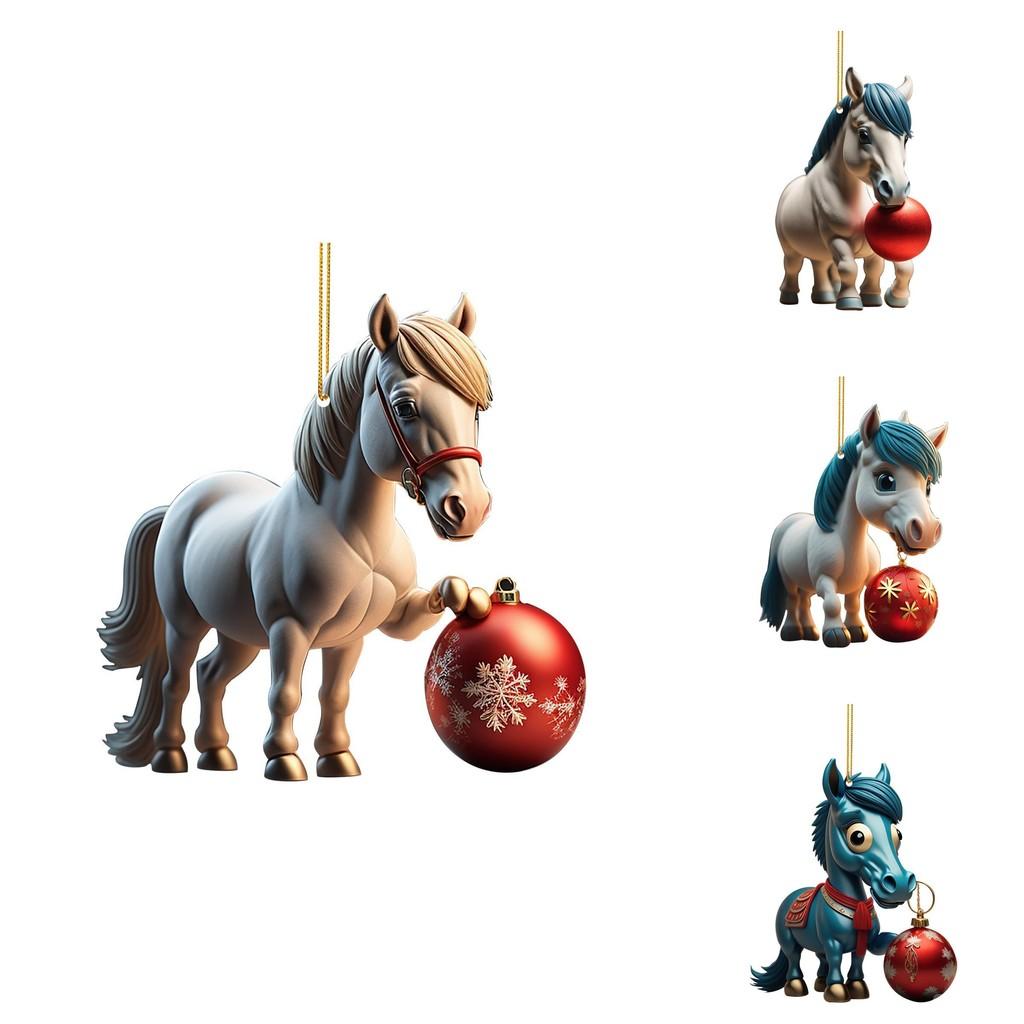 Очаровательное мультяшное украшение на елку в виде пони для семейных праздничных украшений