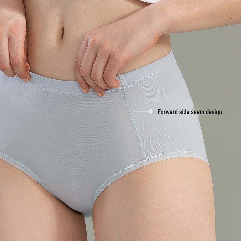 Women's Mid-High Waist Modal Cotton Triangle Panties - Comfortable, Breathable Underwear for Autumn/Winter