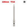 Прецизионный Torx бит 100 мм с магнитным шестигранным хвостовиком T40 для DIY и рабочих площадок