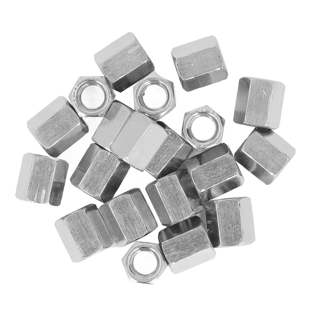 20 Pcs Hex Coupling Nut M8x1.25 12 L14mm Threaded Rod Connector 304 Stainless Steel Rod Coupling Nuts