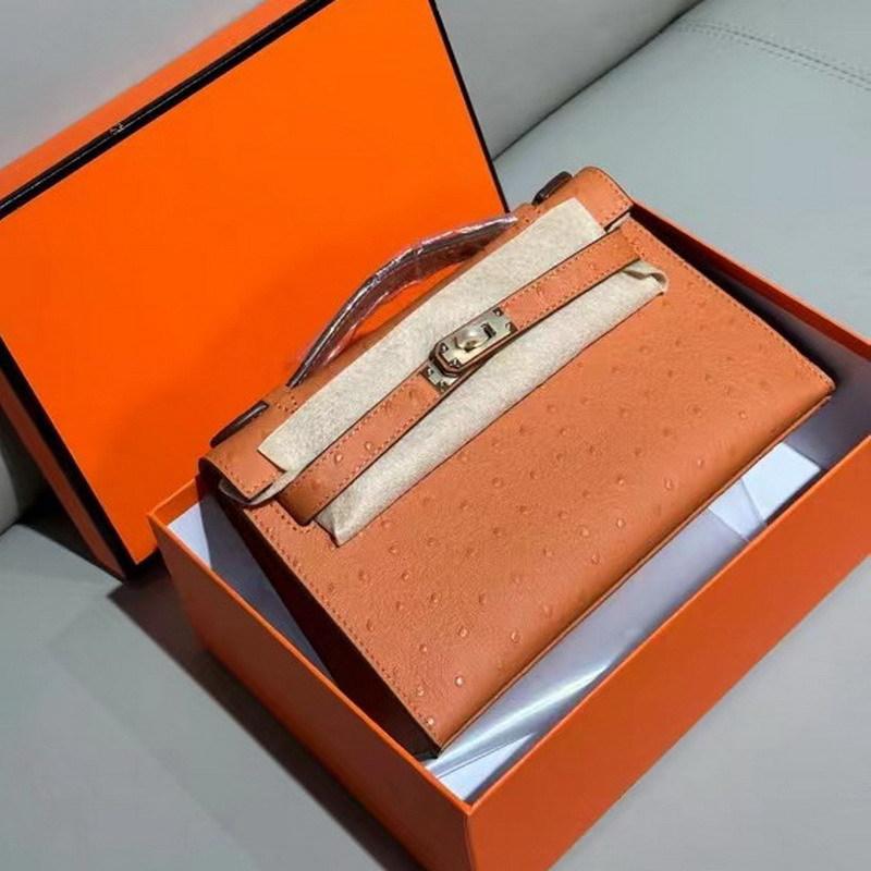 2026 Новая женская кожаная сумка первый слой рисунок страуса коровья кожа первое и второе поколение портативная на одно плечо через плечо женская сумка