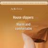 Waterproof Leather-Cotton Slippers, Non-Slip Closed Heel for Indoors