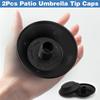 2Pcs Patio Umbrella Tip Caps Replacement Part Outdoor Cantilever Umbrella Top Screw Cap For Pole Handle