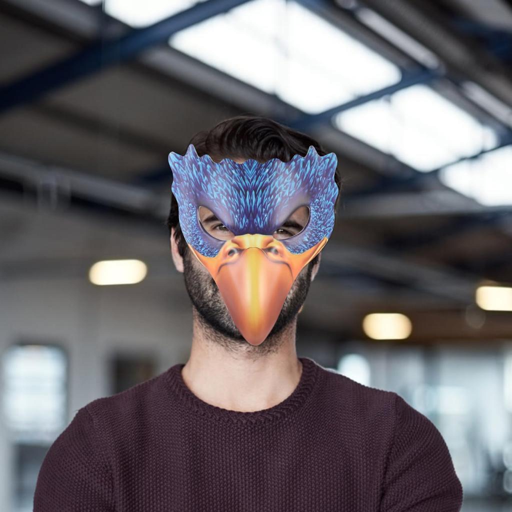 NOLITOY Eagle Mask, Costume, Cosplay, Masquerade, Halloween Party Accessory, Bird Beak Shape, Realistic, Funny, Cool, Stylish, Scary Headgear for Men