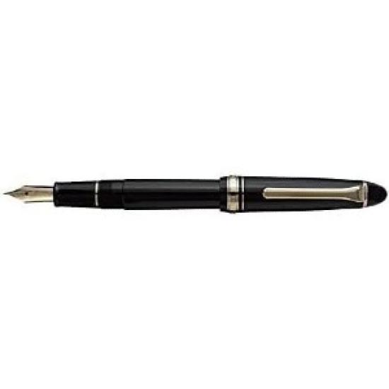 Sailor Profit Casual Fountain Pen Gold Trim Black Zoom (Z) Nib 11-0570-720 with Converter