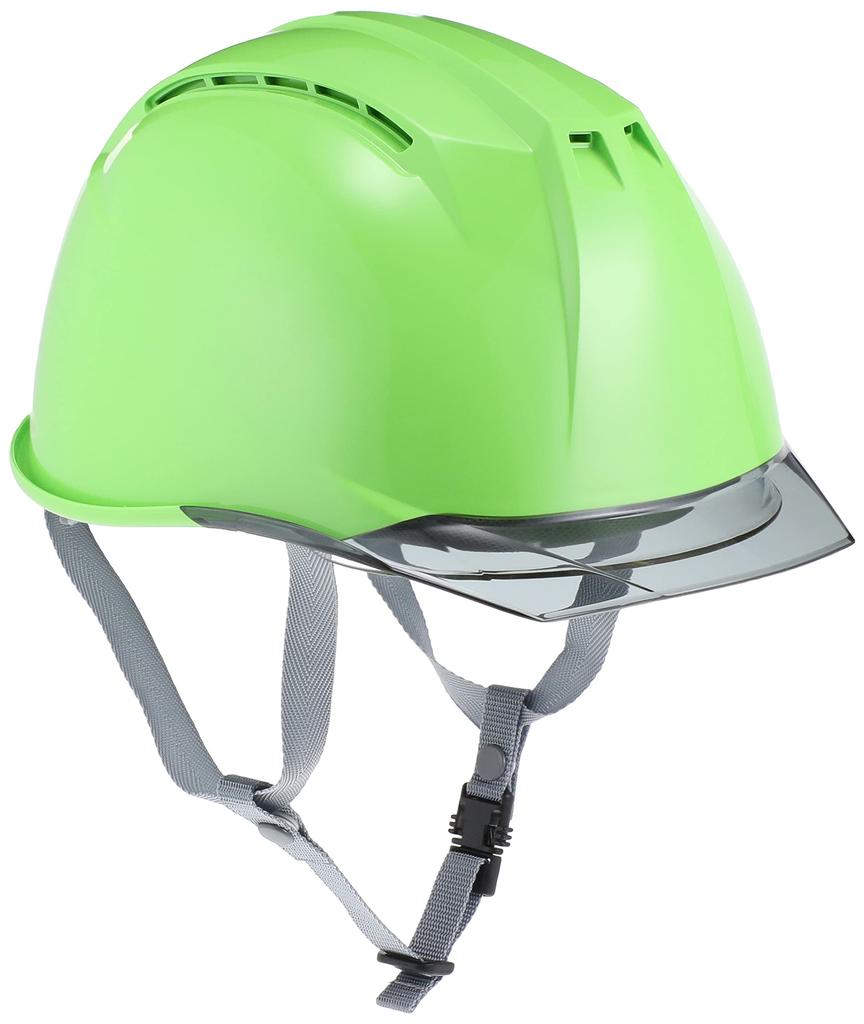 DIC Plastics Helmet with Clear Protective and Styrofoam Fresh AA11EVO-CSW Vents, Peak, Shield, Liner, Green/Smoke (AA11-CSW-HA6E2-A11-FGR-S)