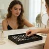 Поднос для колец для ювелирных изделий Прозрачный Пыленепроницаемый Большой Поднос с Крышкой Коробка для хранения колец для дома, путешествий, церемонии предложения, юбилеев