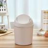 Mini Trash Can Swing Lid Waste Basket Garbage Bin for Office Car