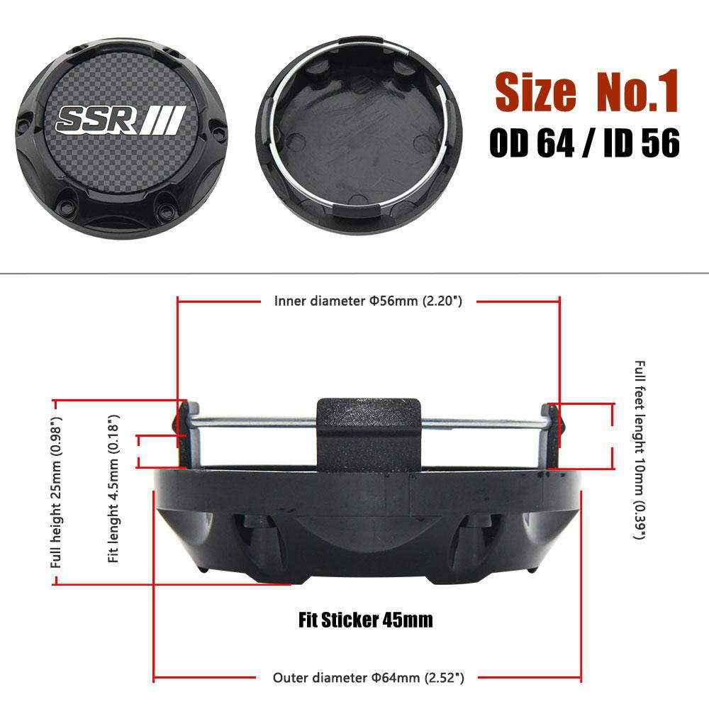1Set/4PCS 64MM & 68MM Cap For Rims XXR SSR Emblem Wheel Center Cap Sport Car Logo Wheel Cover Hub caps
