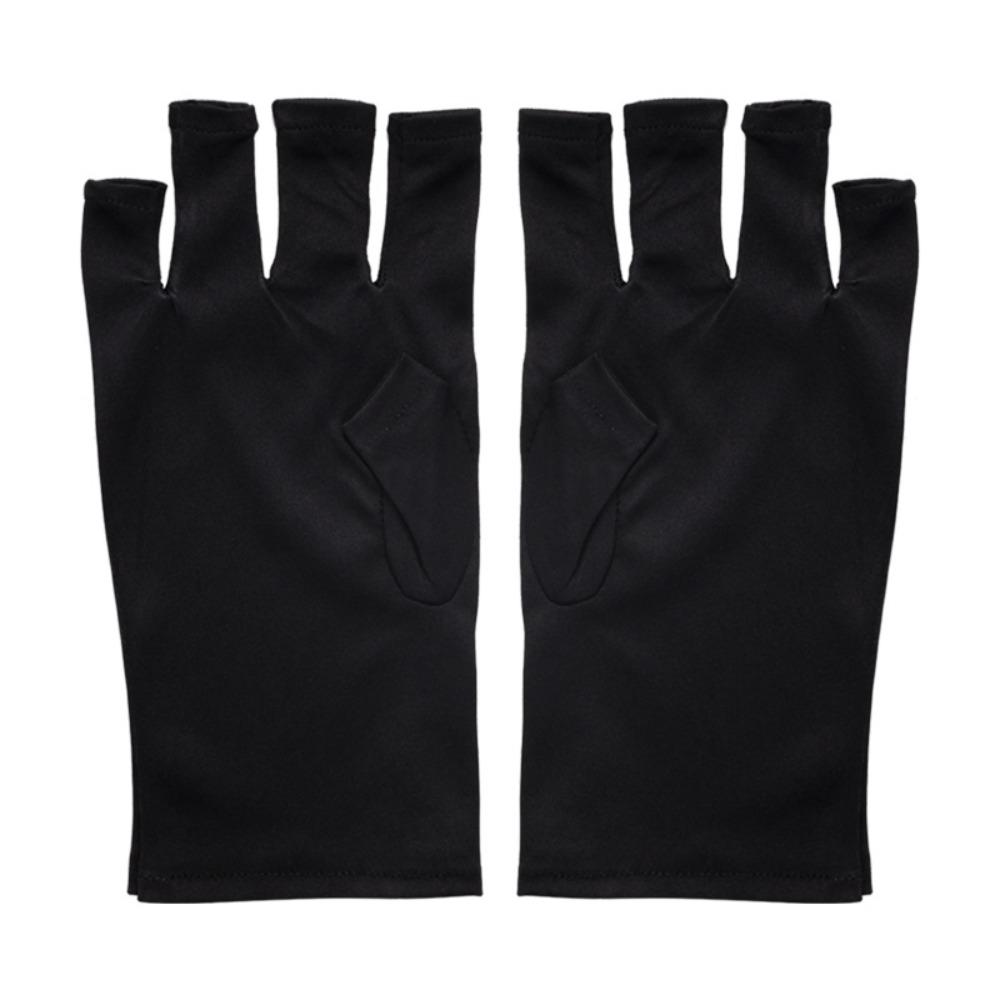 Half-finger Sunscreen Gloves Anti -UV UV-protective Gloves Durable Nail Painting Gloves  Nail Tools