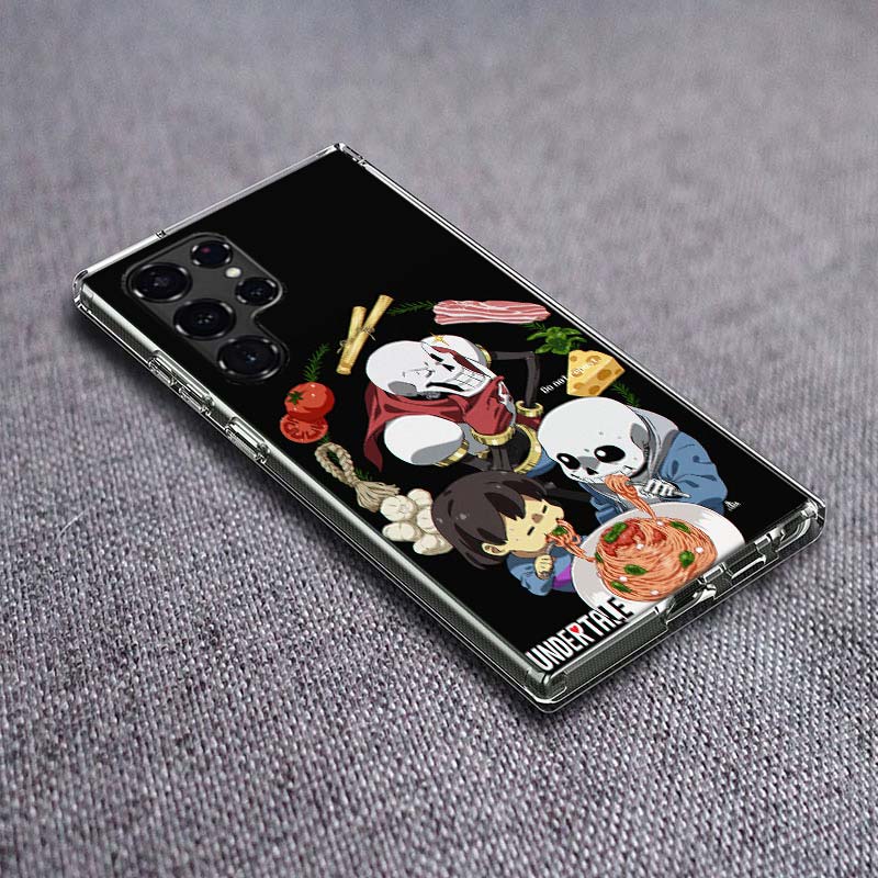Арт главы Undertale Чехол для телефона Samsung Galaxy S24 S23 S21 S20 FE S22 S26 Ultra S25 Edge S10 Plus Чехол Прозрачный ТПУ Capa Shel