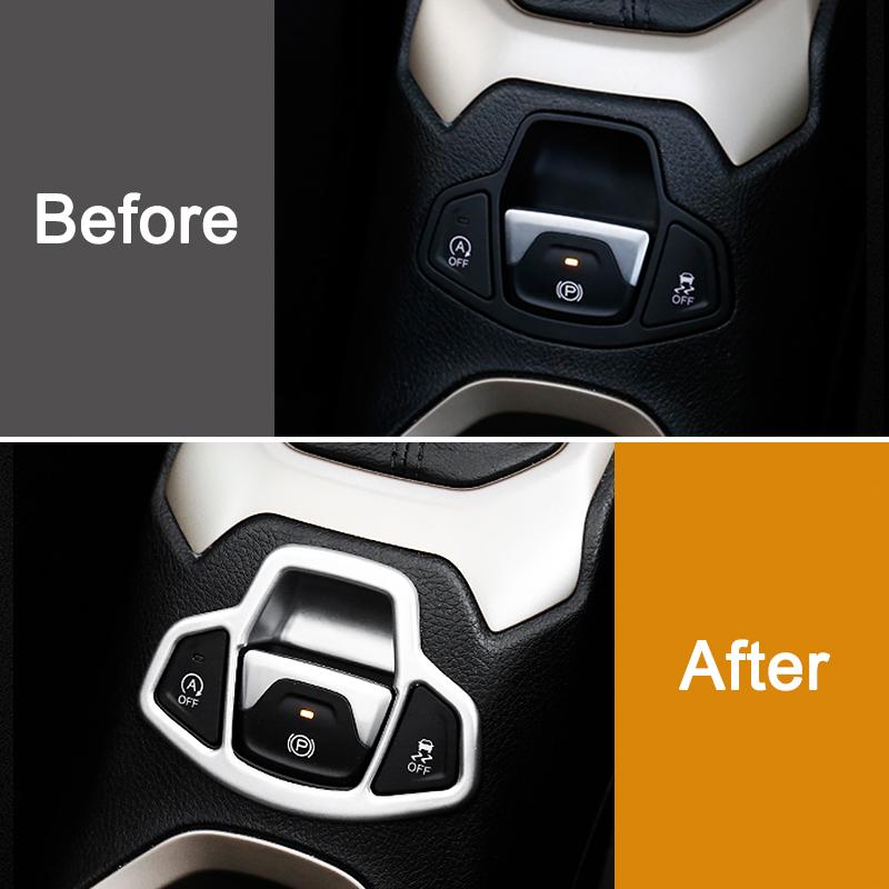 Для Jeep Renegade 2015 2016 2017 2018 2022 2023 ABS Кнопка ручного тормоза автомобиля Панель Отделка Крышка Украшения