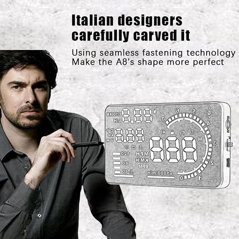 Скорость автомобиля Hud Спидометр Расход масла Температура воды Проекционный дисплей Напряжение аккумулятора OBD Проектор на лобовое стекло Грузовик