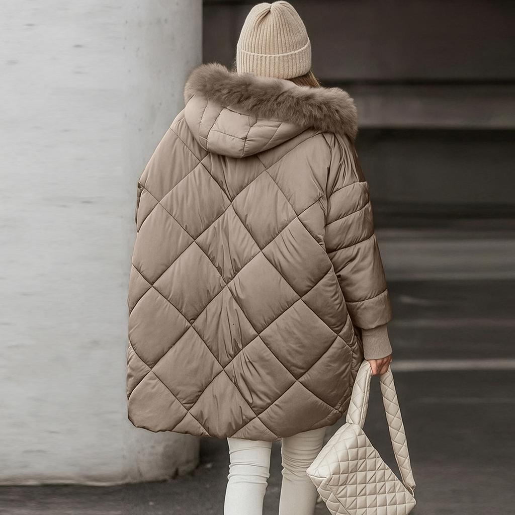 Jackets For Women Jacket Fleece Lined Winter Coats Hooded Down Coat With Zip Pockets