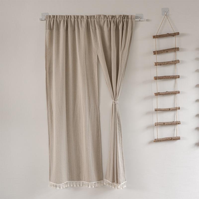 Japanese Style Cotton Linen Fabric Partition Door Curtain Kitchen Entrance Curtain Drape Living Room Bedroom Door Half Curtain