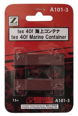 Rokuhan Z gauge tex 40f набор морских контейнеров из 2 штук A101-3