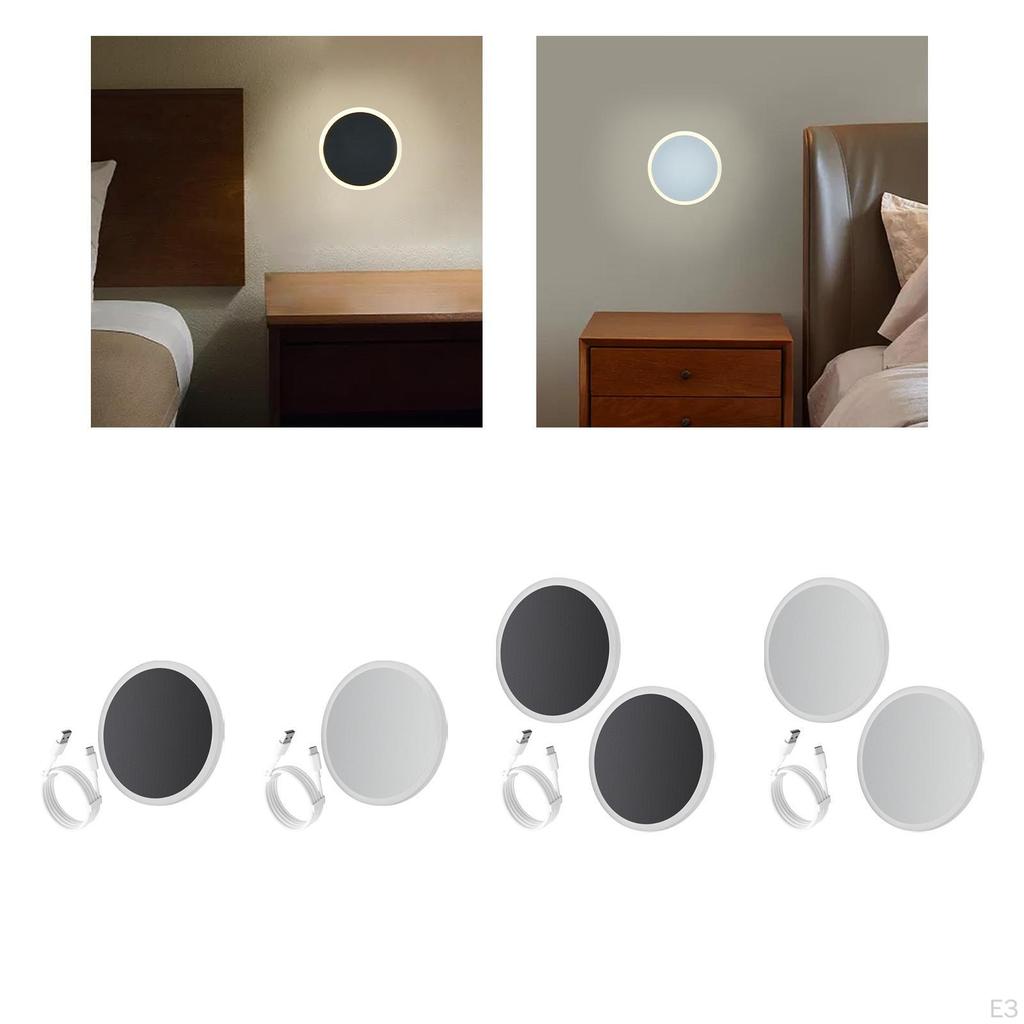 Contemporary Circular Wall Sconce with Adjustable Brightness for Home Decor