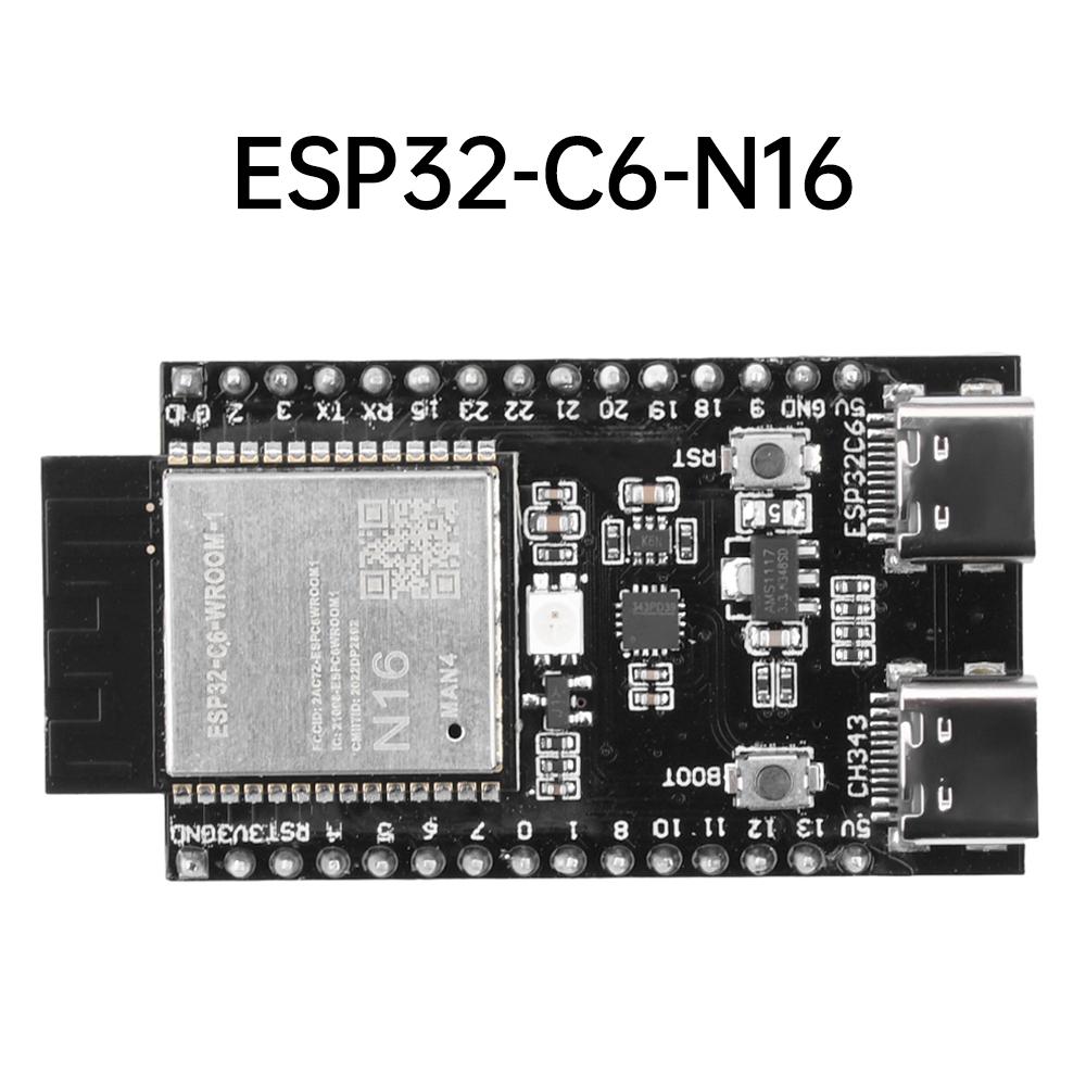 Плата разработки ESP32 C6 Модуль WiFi Bluetooth для Arduino Интернет вещей ESP32-C6-WROOM-1 TYPE-C 4 МБ 8 МБ 16 МБ Flash