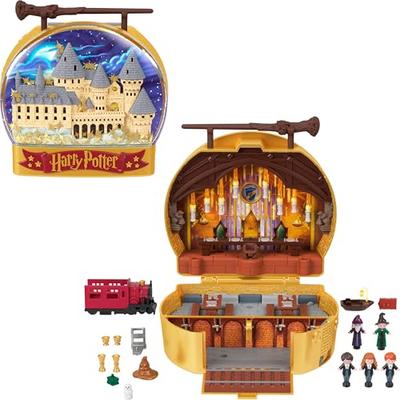 Коллекционный игровой набор Polly Pocket, компактный Гарри Поттер, с 5 куклами и 11 аксессуарами