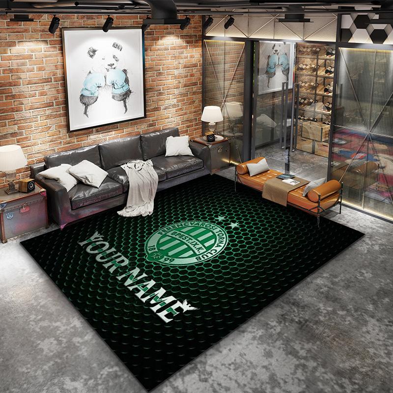 Green Eagle Crest Custom Name Carpet Rug For Living Room Bedroom Home Sofa Decoration Kids Play Nonslip Floor Mat