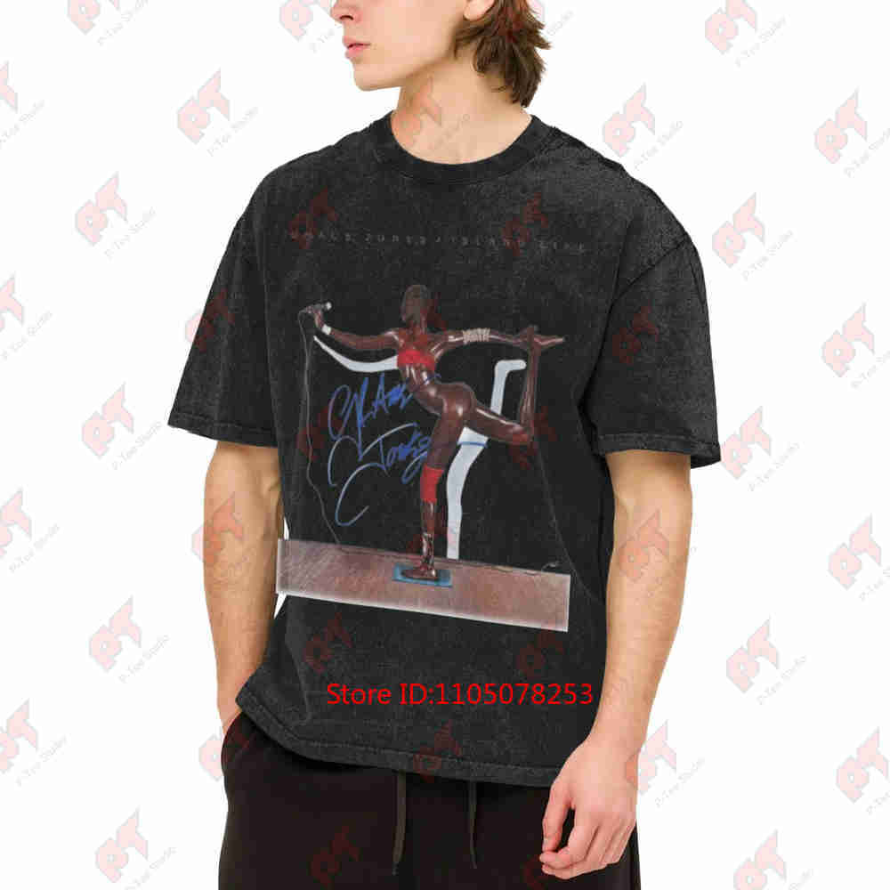 Grace Jones Island Life Vintage Washed Tee Pure Cotton T-Shirt