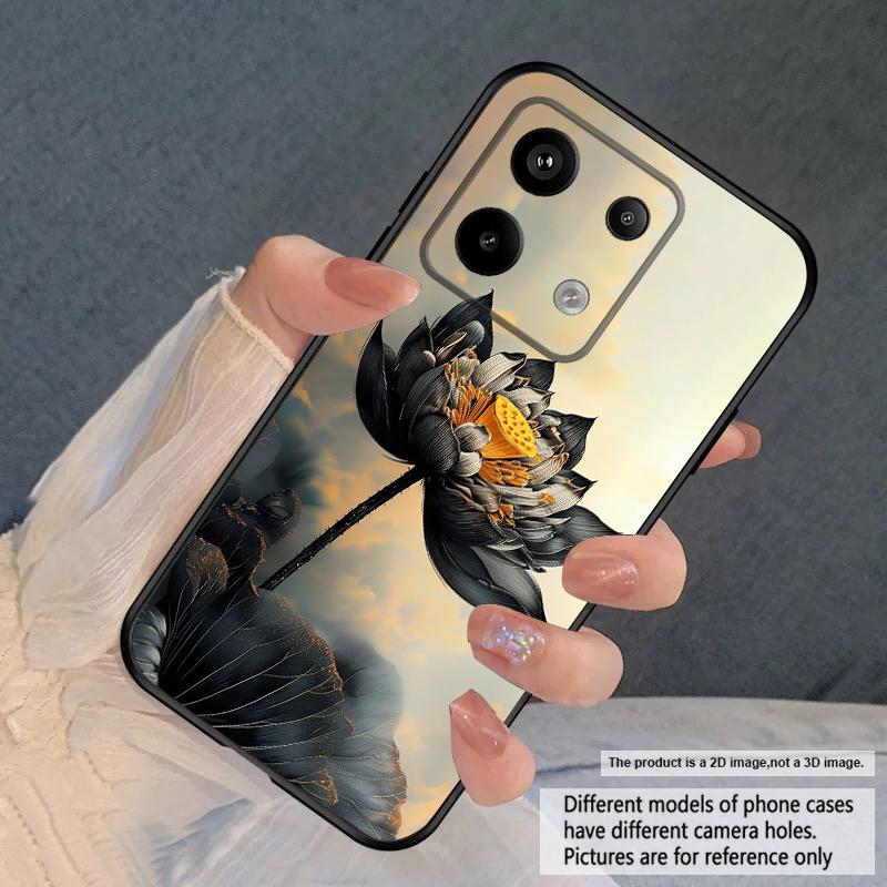 Масляная живопись Лотос Для Redmi Note 9 9S 10 11 12 12S 13 Pro+ Plus 5G India 14 Pro 4G Global 14S 13C 14C силиконовый мягкий чехол для телефона