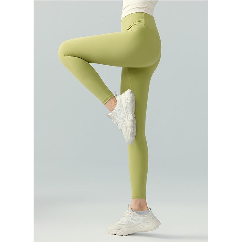 Штаны для йоги женские с высокой талией, цельные штаны для фитнеса без бокового шва, спортивные леггинсы с подъемом бедер