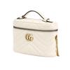 Gucci GG Marmont Белая Кожаная Мини-косметичка с стежкой «шеврон» Сумка через плечо для женщин Ежедневное использование