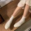 Retro Silver Sports Ballet Mary Jane Women's Shoes 2025 New Platform Casual Versatile Flat Velcro Single Shoes