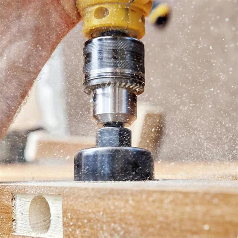 Hole Saw Drill Bits Kit 8pcs 19-127mm with Mandrel Hex Shank for Metal Woodworking Cutting Tools