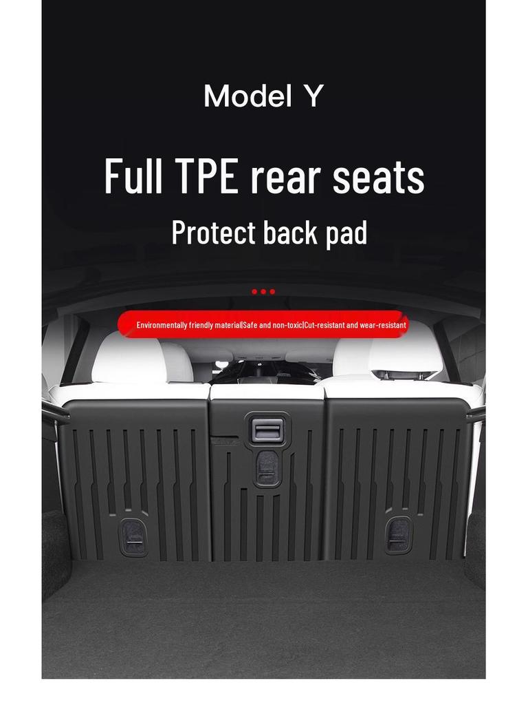 Tesla Model Y/3 Rear Seat Backrest Pad & Trunk Mat - Tail Box Car Accessory