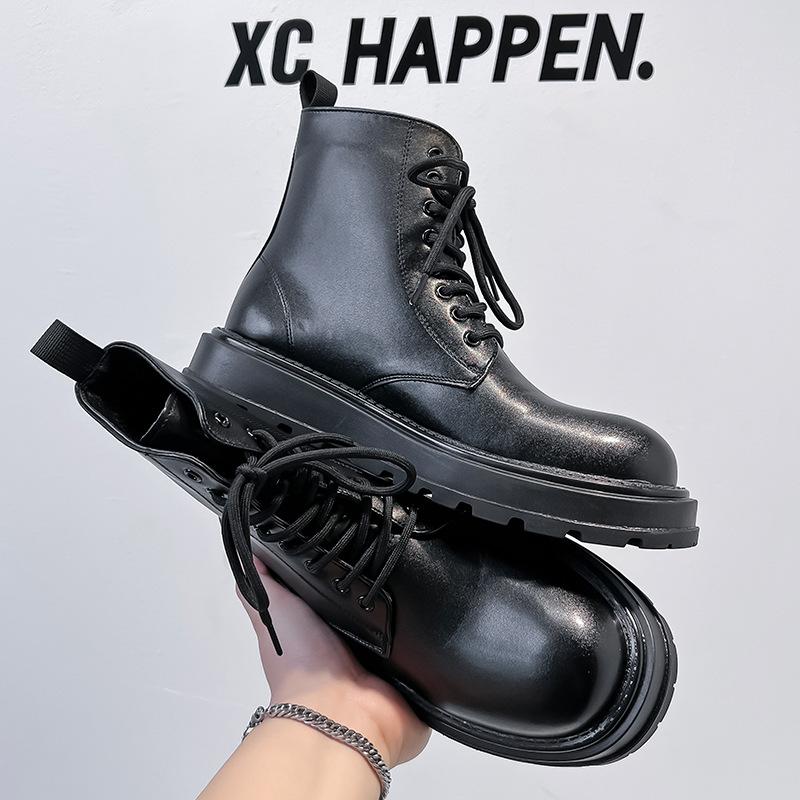 Мужские ботинки мартинсы в британском стиле осень-зима 2024 новые повседневные универсальные ботинки с высоким берцем 22727-A