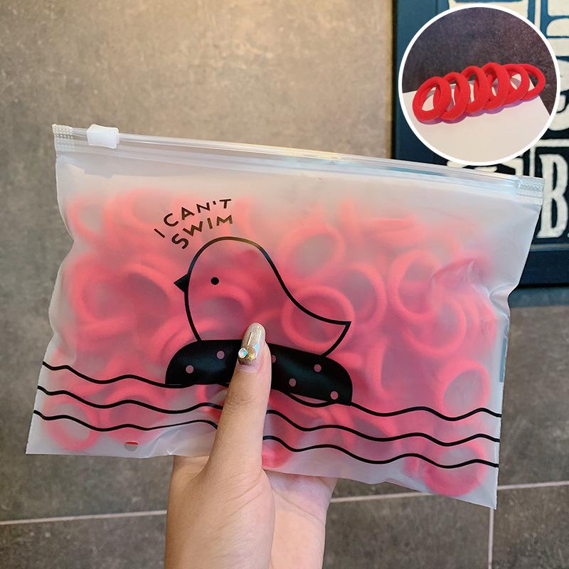 100 шт. эластичная детская веревка для волос ярких цветов, круг для волос, детские аксессуары для волос