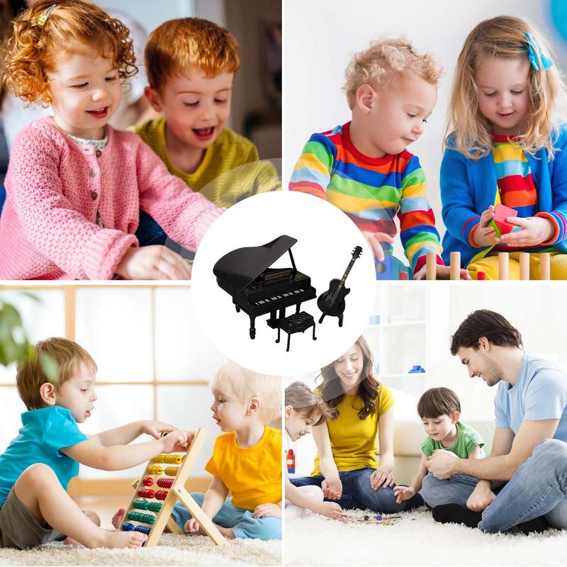 Изысканная модель музыкального инструмента рояль, игрушечные аксессуары, модель, декор для миниатюрного дома на день рождения, подарок для ребенка