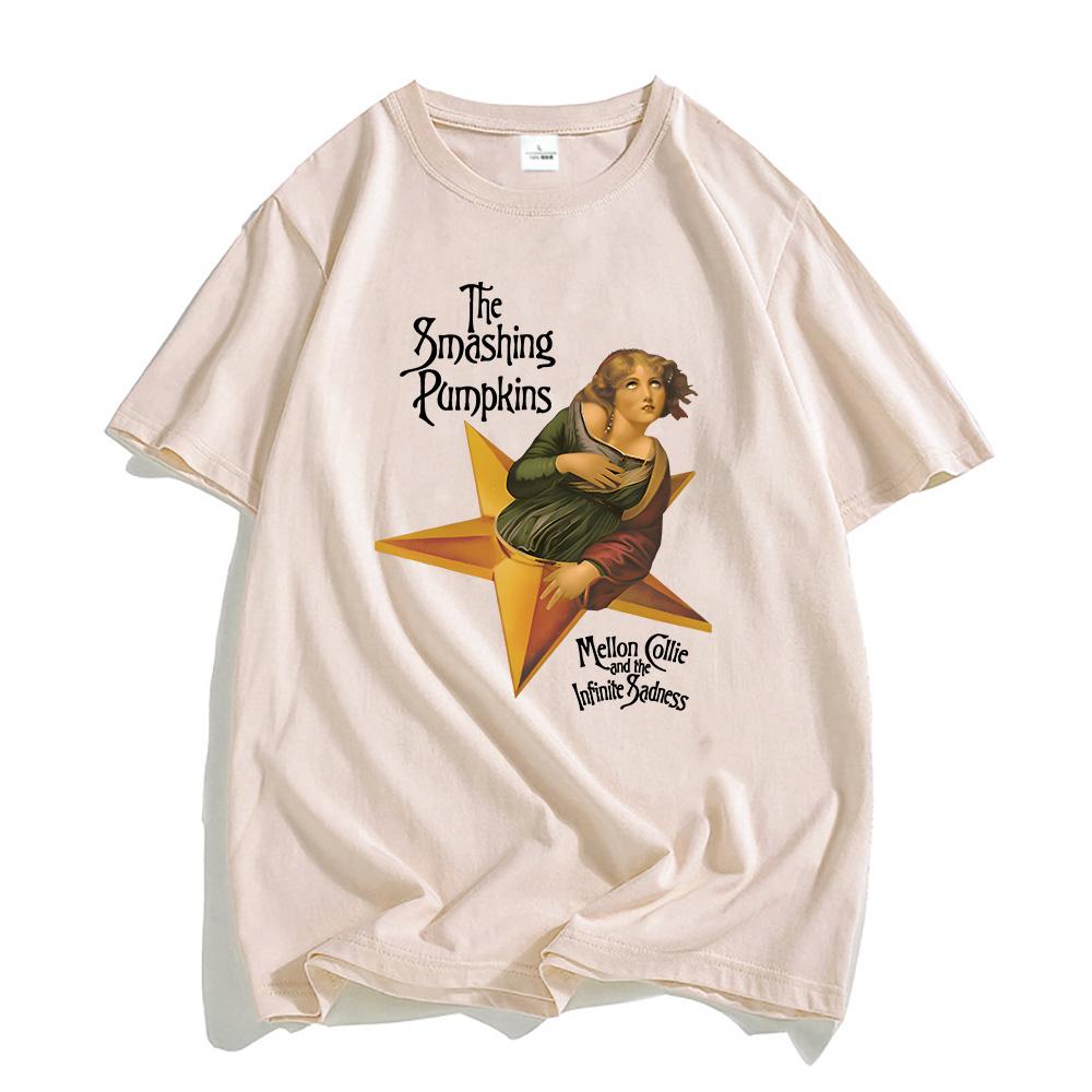 Футболка Mellon Collie And The Infinite Sadness Группа The Smashing Pumpkins Графическая футболка Винтажная модная печатная рубашка Хлопок