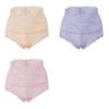 3PCS Ladies Sexy Mesh Panties High-waist Seamless Lace Underwear Briefs Women Knickers Transparent Lingerie