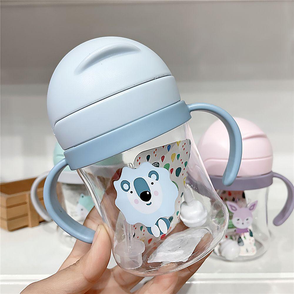 Bottle Toddler and Kids Child Learning Cup with Straw Gravity Ball Handle Feeding Cup Sippy Cups