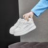 Little White Shoes Women's Autumn New Versatile Leather Platform Sports Casual Shoes Lightweight Small Height-increasing Board Shoes