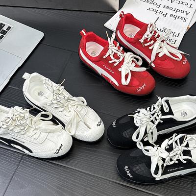 Модная осенняя женская повседневная спортивная обувь 2025 Удобные нескользящие уличные модные кроссовки Повседневные сетчатые балетки