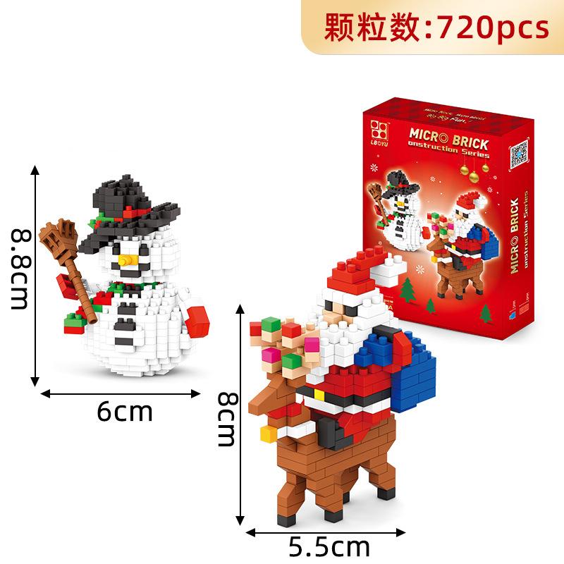 Santa Claus Action Figures Building Block DIY Assembly Kid Toy Snowman Diamond Building Blocks 2300pcs Bricks Design