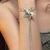 Delicate Star Pendant Necklace Stylish Neck Jewelry Pullable Star Necklace Chain Necklace Perfect Gift for Fashion Lady