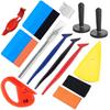 Vitzee Car Wrap Film Sheet Application Squeegee Gap Application Squeegee Set 2 Felt Squeegee Spatulas Felt Yellow Curved Squeegee Car Wrapping Cutter
