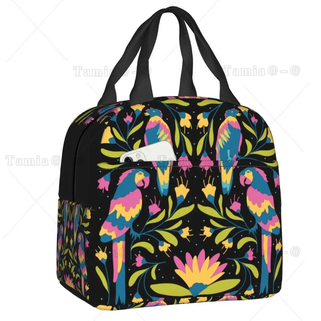 Ланч-бокс с изображением котенка-кошки «Сахарный череп» на День мертвых, многофункциональный мексиканский Хэллоуин, цветочный термохолодильник, сумка для обеда с едой