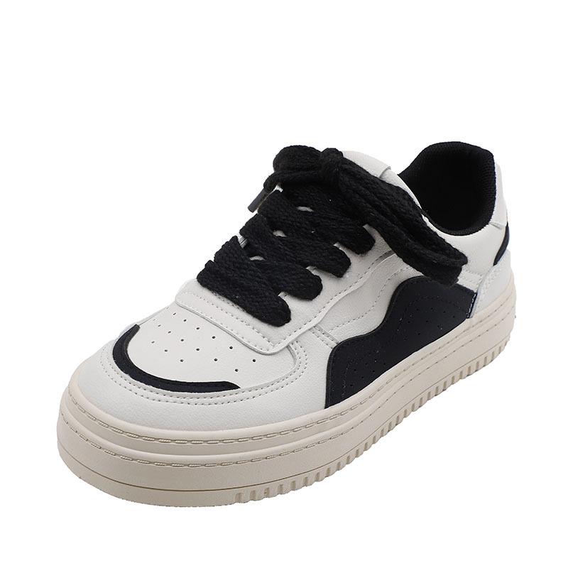Спортивная белая обувь на толстой подошве в стиле ретро, повседневная женская обувь