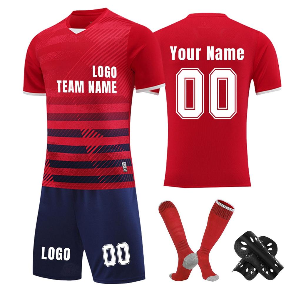Personalised Shirts Kit Mens Girls With Name Number Custom Football Jerseys For Boys Training Suit