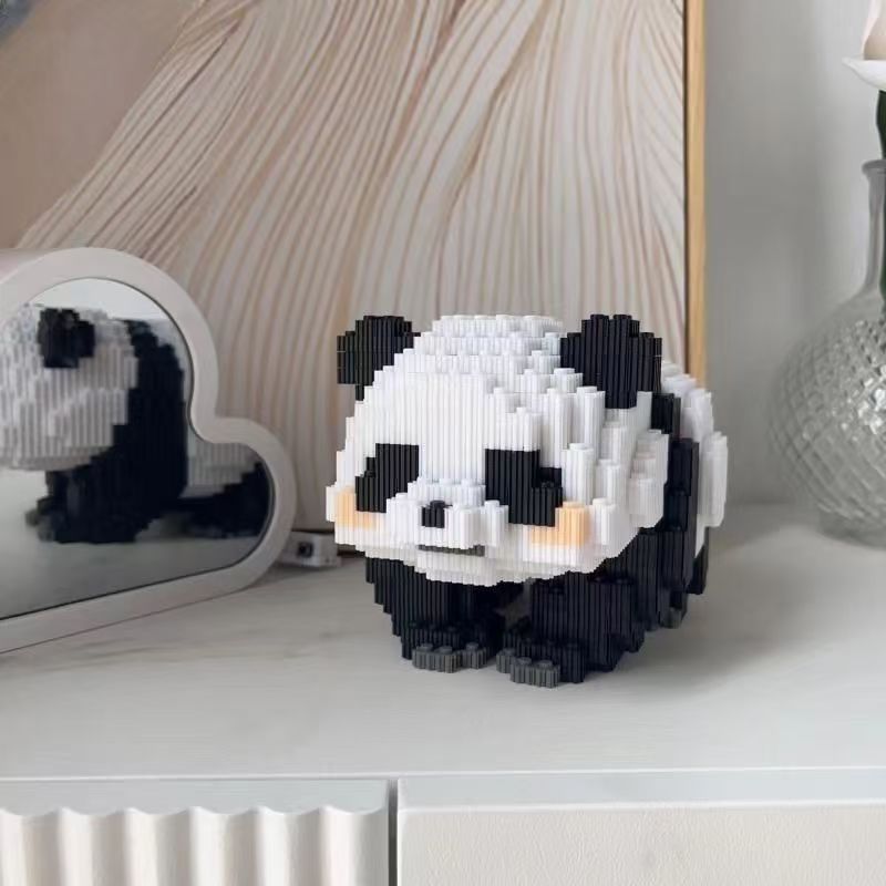 Non-Toxic 89-1023-Piece Cute Panda Building Block Set - Desktop Accessories - Advanced Color Scheme - Valentine'S Day Thanksgiving Halloween Christmas