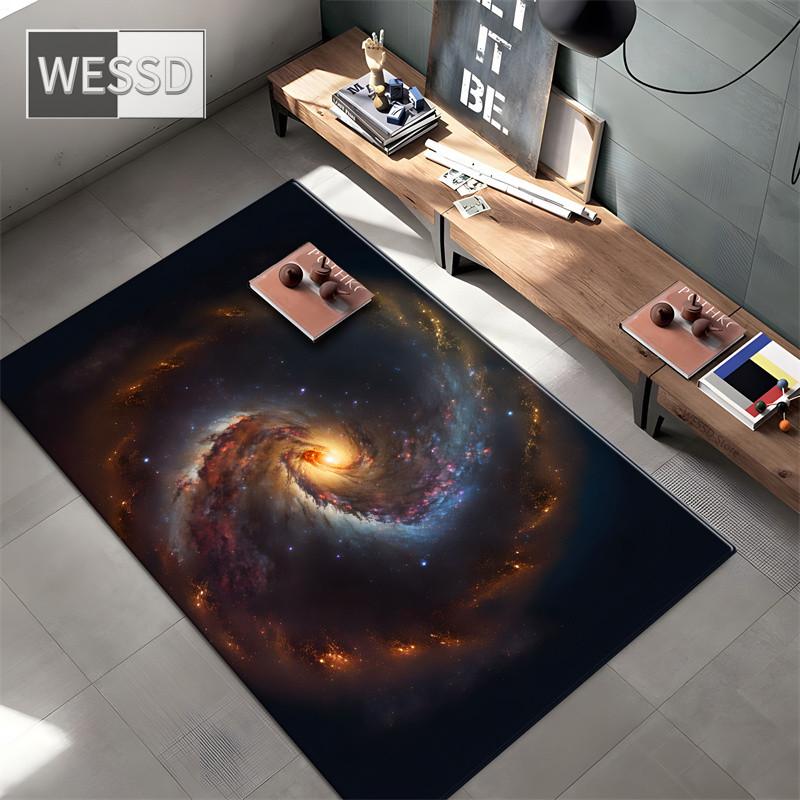 3D Carpets For Children's Bedroom Universe Rug Planet Black Hole Outer Space Carpet For Boys Custom Carpet Bath Mat 3D