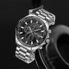 NIBOS Sport Big Dial Mens Watches Top Brand Luxury Stainless Steel Waterproof Chronograph Quartz Watch for Men Relogio Masculino