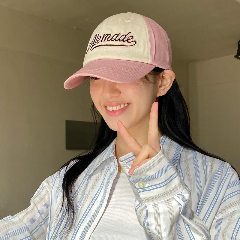 Бейсболка розовая в винтажном стиле для женщин, стильный дизайн с буквами, дышащая, защита от солнца